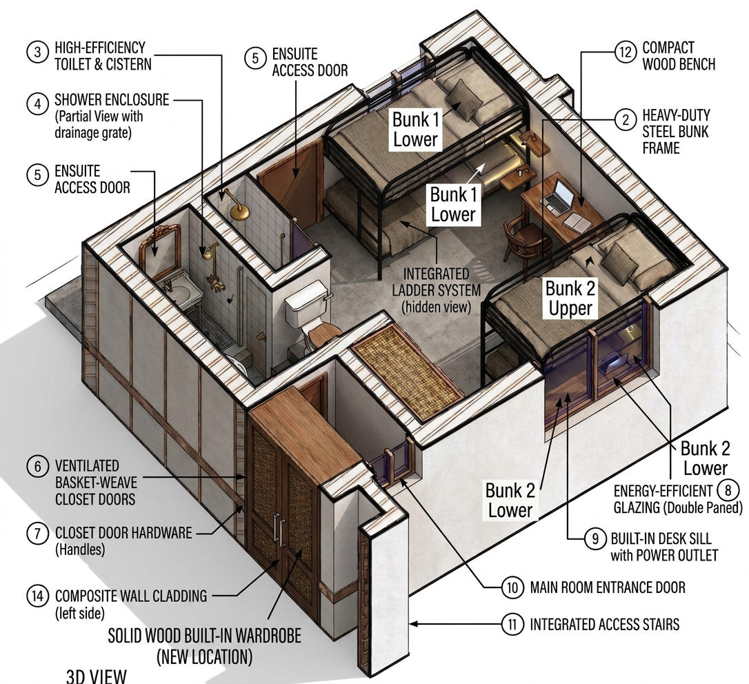 3D room perspective